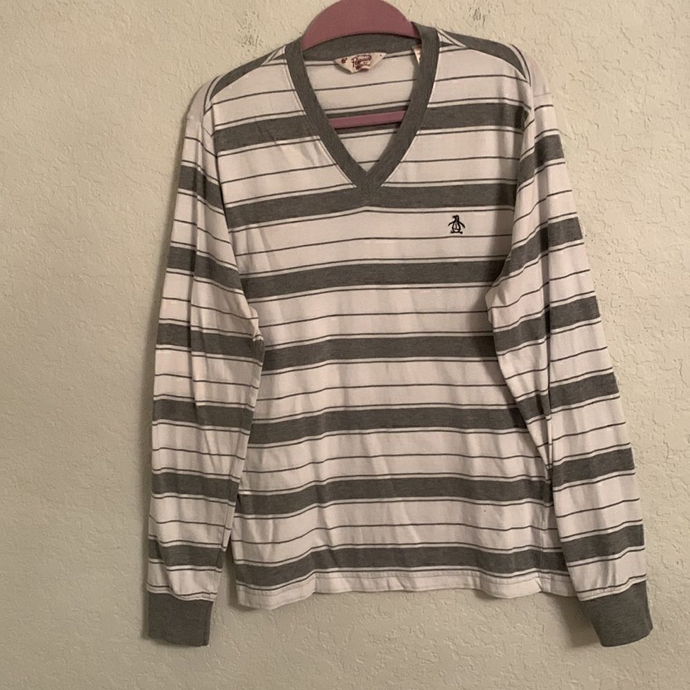Original Penguin Striped T- Shirt Size L